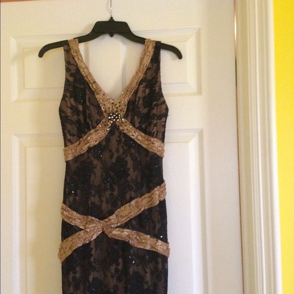 Mandalay Sequin Long Tail Evening Dress - Picture 2 of 4